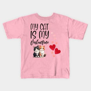 Valentine's Day Cat Kids T-Shirt